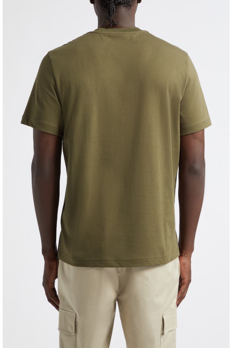 Tricolor Logo Patch T-Shirt, Alternate, color, OLIVE NIGHT