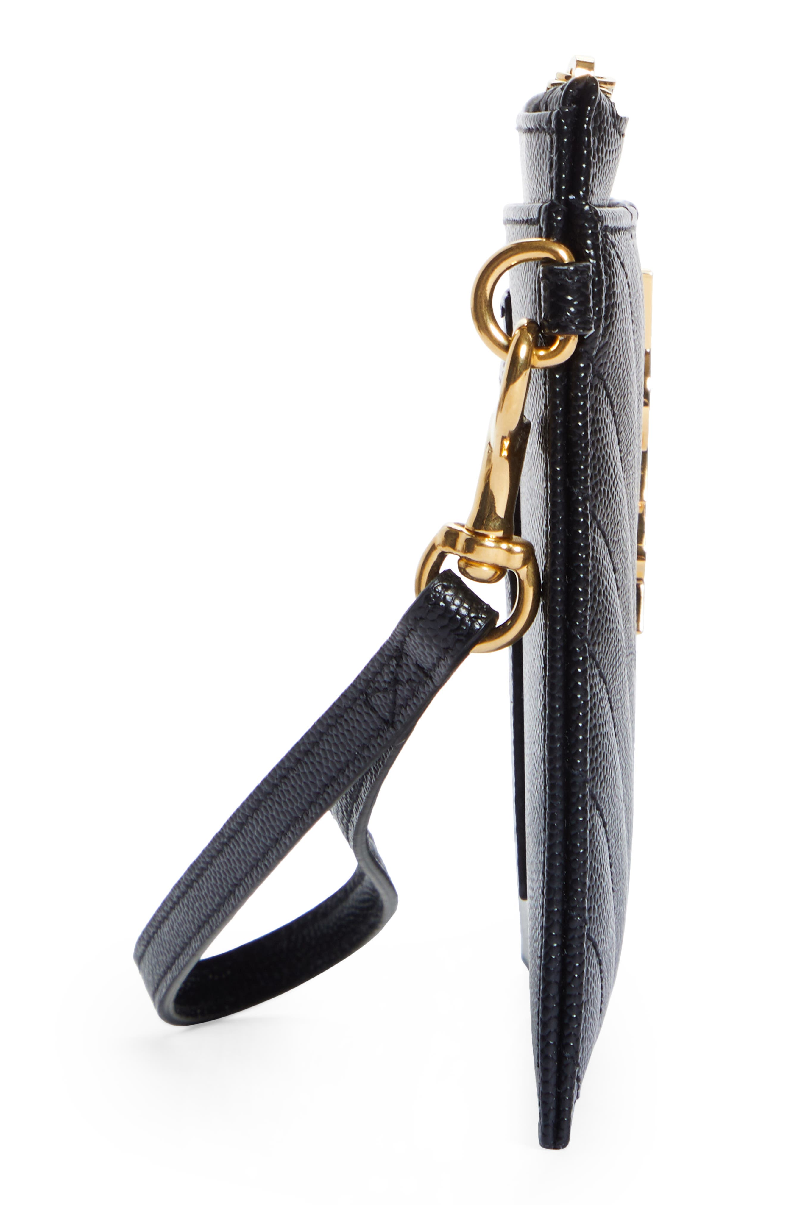 Saint Laurent Monogram Matelassé Leather Pouch, Alternate, color, 