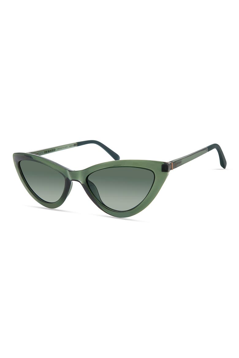 Mina Cat Eye Sunglasses, Alternate, color, GREEN