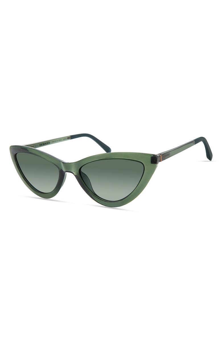 Eco Mina Cat Eye Sunglasses, Alternate, color, Green