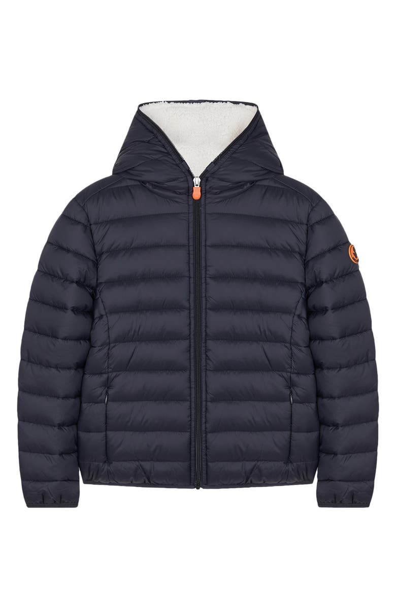 Save The Duck Water Resistant Fleece Lined Hooded Jacket, Main, color,