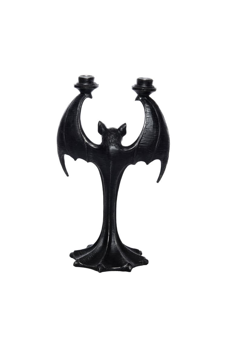 Bat Candelabra Candle Holder, Alternate, color, Black