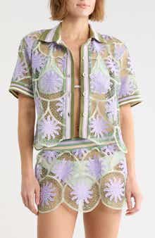 Solene Lace Cover-Up Shirt