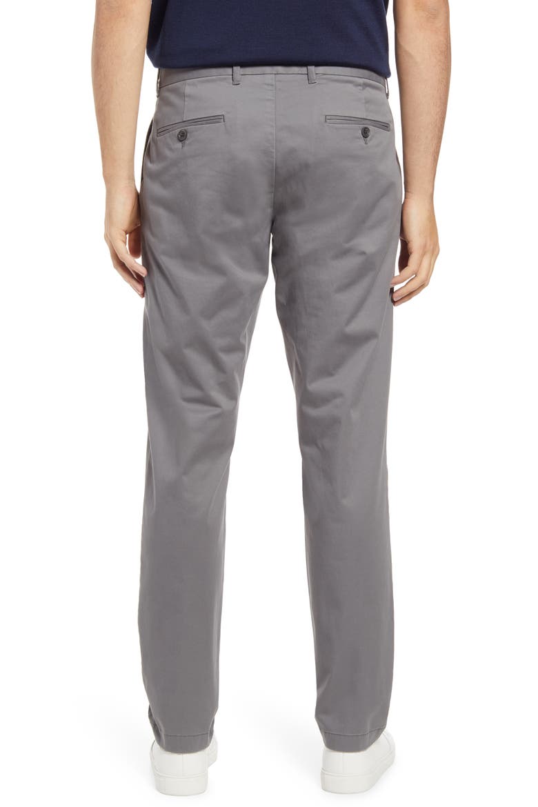Sueded Slim Fit Stretch Chinos, Alternate, color, GREY DARK CHARCOAL HEATHER