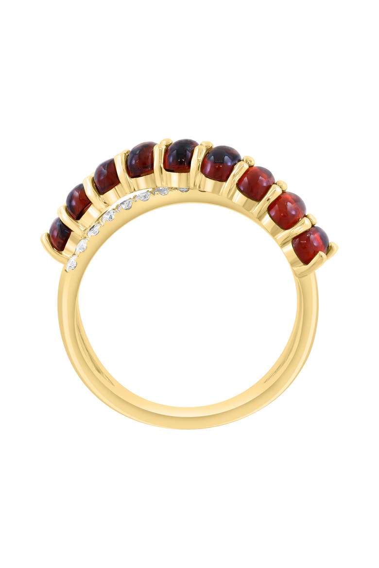 Diamond & Garnet Crisscrossing Band Ring, Alternate, color, RED