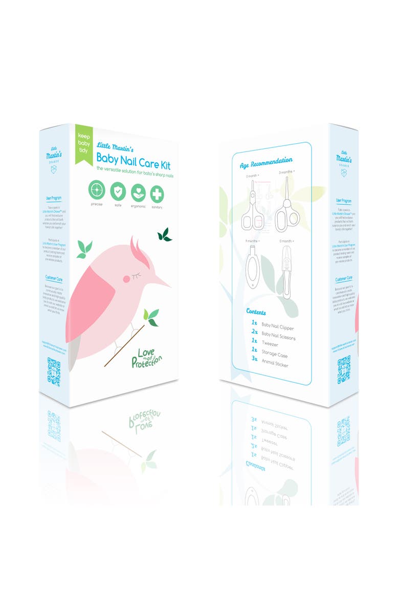 Little Martin's Baby Nail Care Kit Blue, 4Pc Setclipper, Scissors & Tweezer, Alternate, color, Multicolored