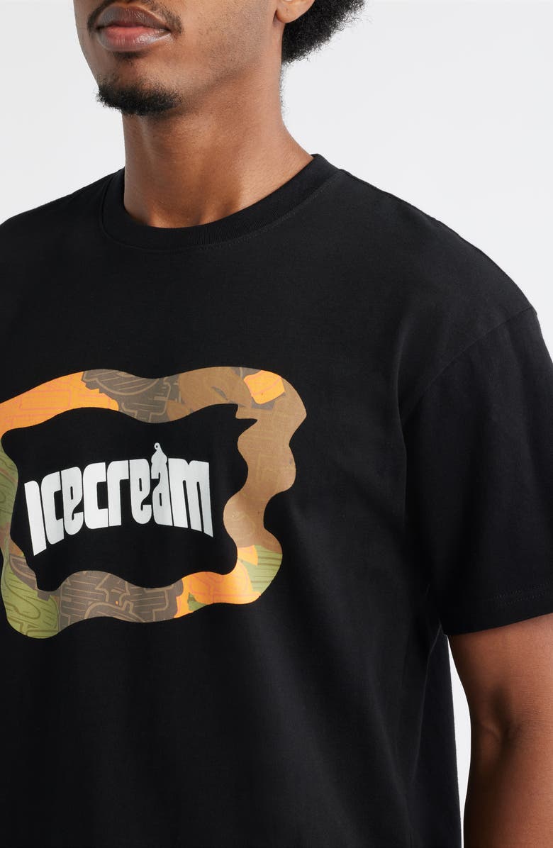 ICECREAM Worldwide Graphic T-Shirt, Alternate, color, Black
