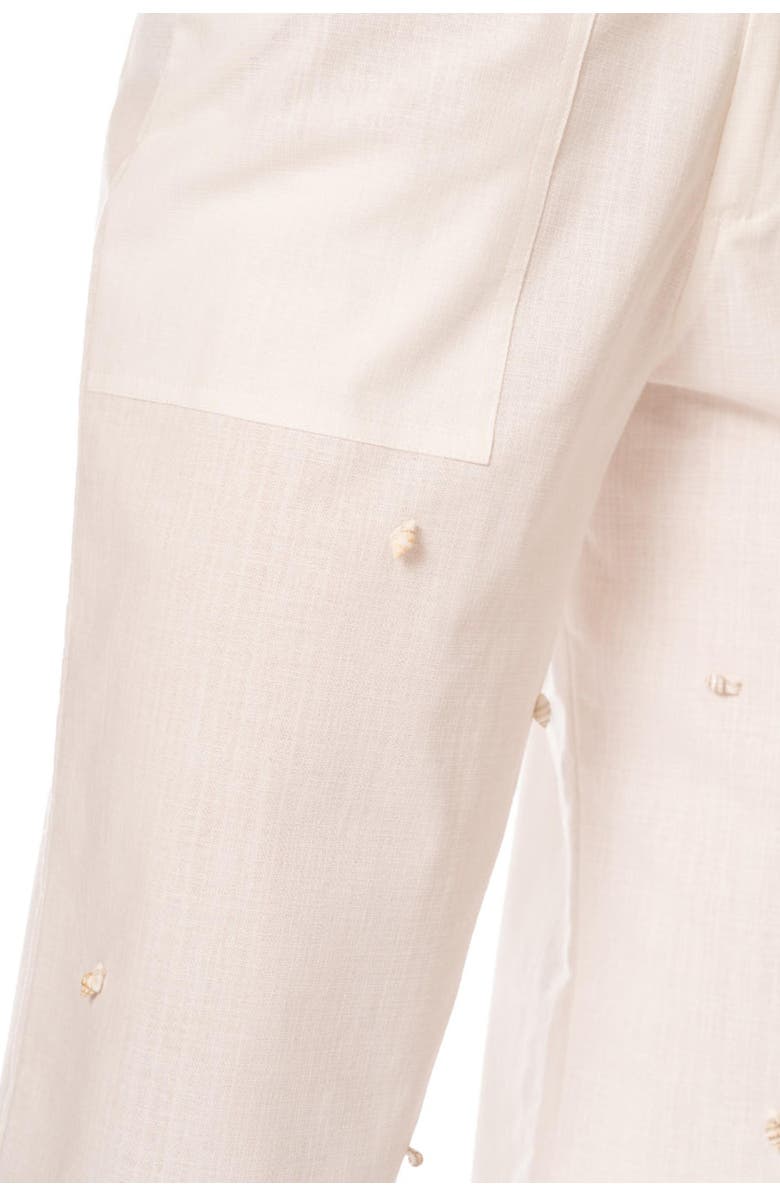 KIBYS Shell Tides Becca Wide Leg Pants, Alternate, color, Off White