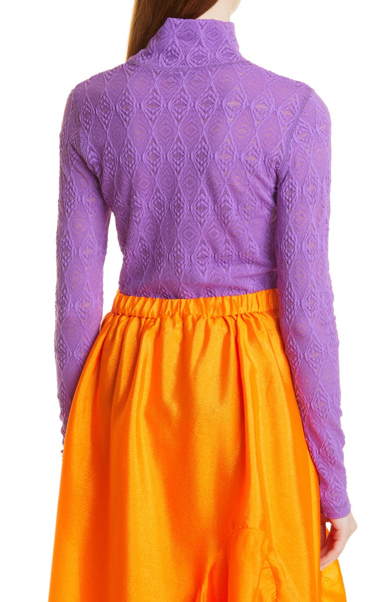 Baum und Pferdgarten Jodi Fitted Lace Turtleneck, Alternate, color,