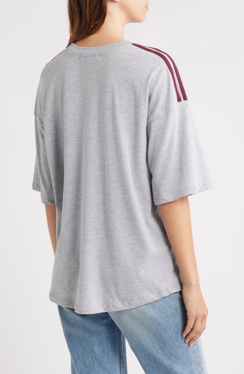 Vinyl Icons Raglan Sleeve Cotton Blend T-Shirt, Alternate, color, Heather Grey