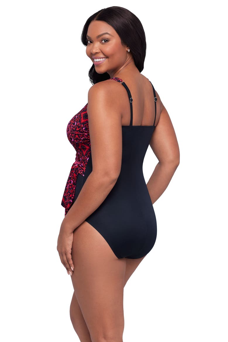 Vera Side-Tie One-Piece Control Swimsuit, Alternate, color, Razzulejos