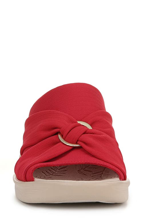 Bzees Women's Serenade Washable Slide Wedge Sandals In Red