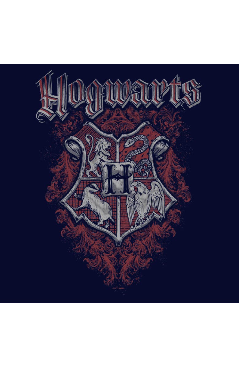 HARRY POTTER Men's Harry Potter Vintage Artistic Crest Graphic T-Shirt, Alternate, color, Navy Blue