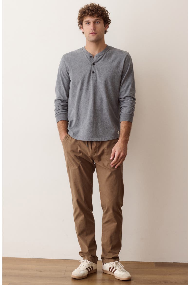 Luxe Jersey Henley, Alternate, color, HEATHER GREY
