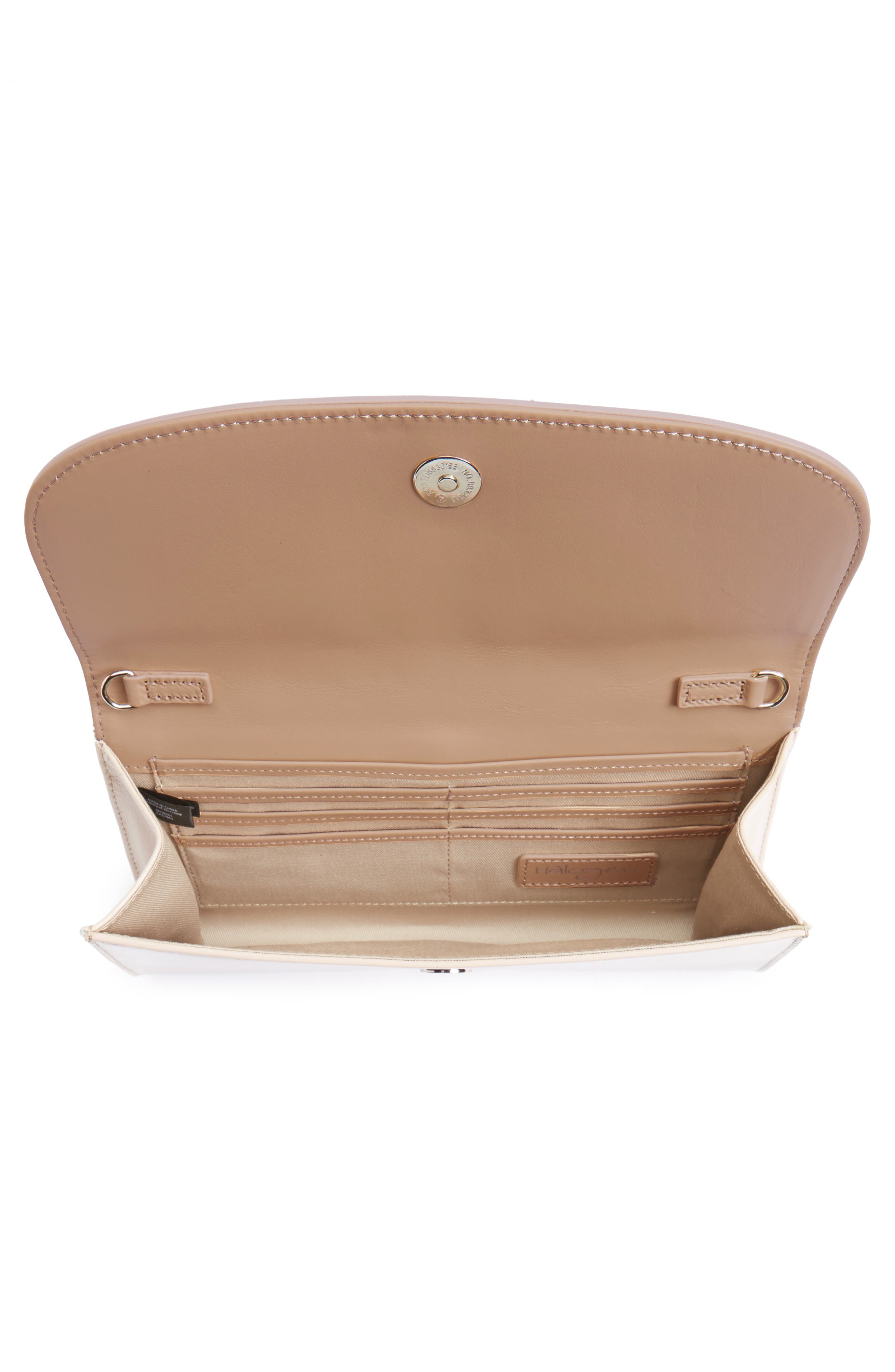 Leather Clutch, Alternate, color, PINK DUST