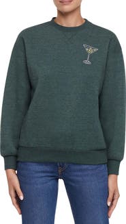 Wildfox Extra Olives Charlie Embroidered Sweatshirt