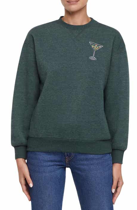 Wildfox Extra Olives Charlie Embroidered Sweatshirt