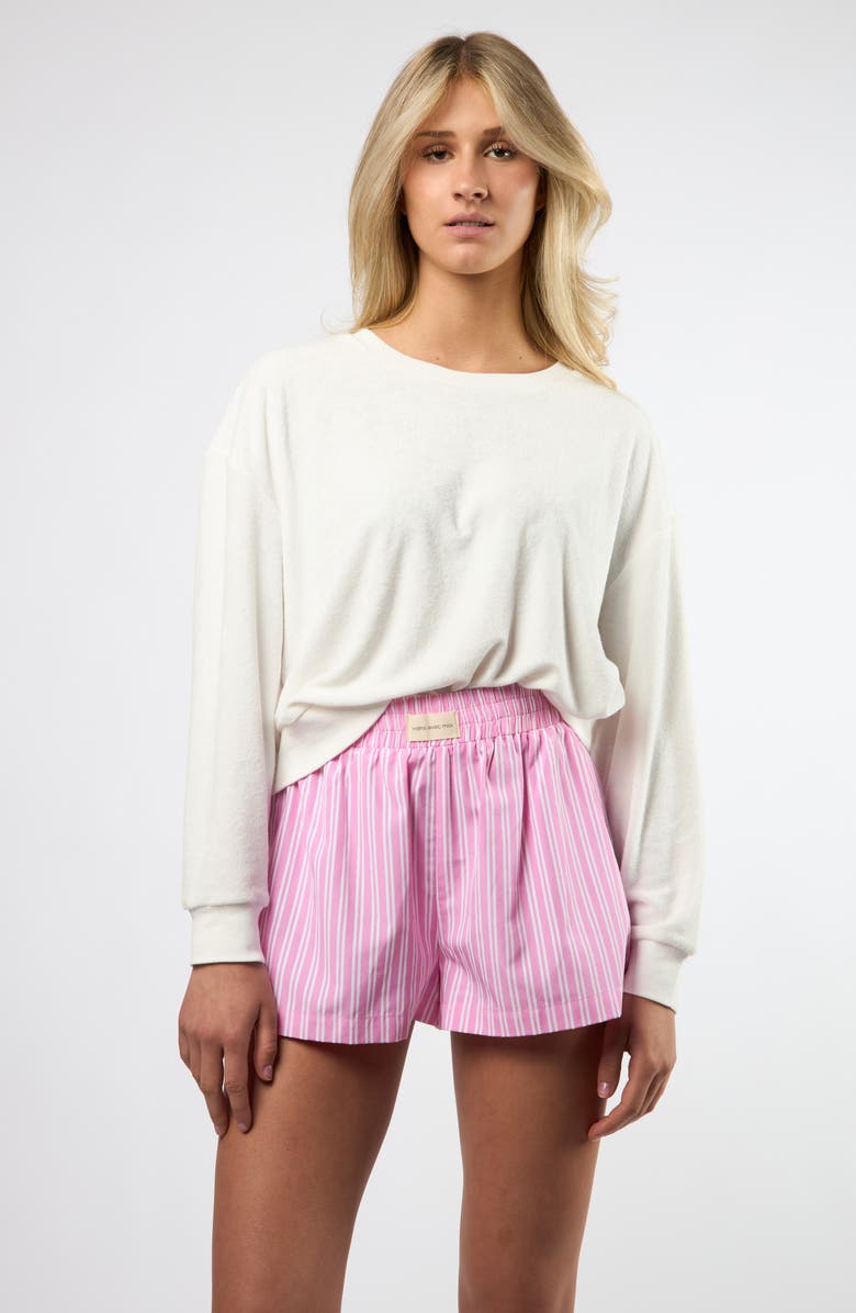 Viens Avec Moi Seaside Boxer Shorts, Alternate, color, Pink