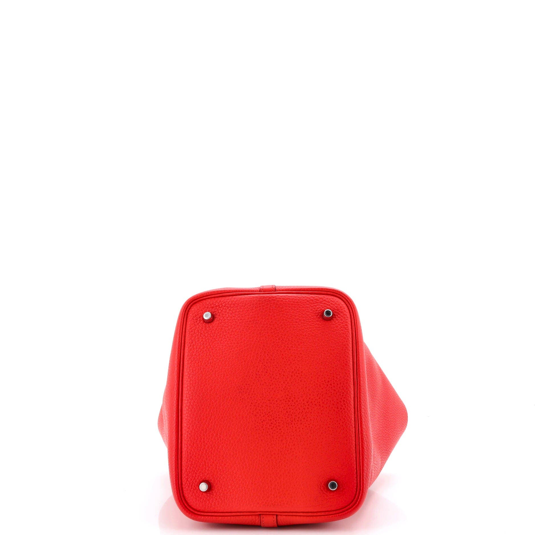 Pre-Owned Hermes Picotin Lock Bag Clemence MM, Alternate, color, Rouge Tomate