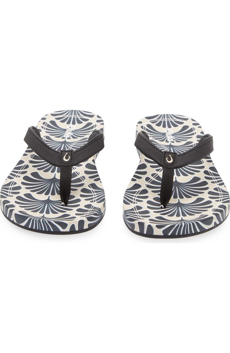 OluKai Uiki Water Resistant Flip Flop, Alternate, color, Black / Pa'i