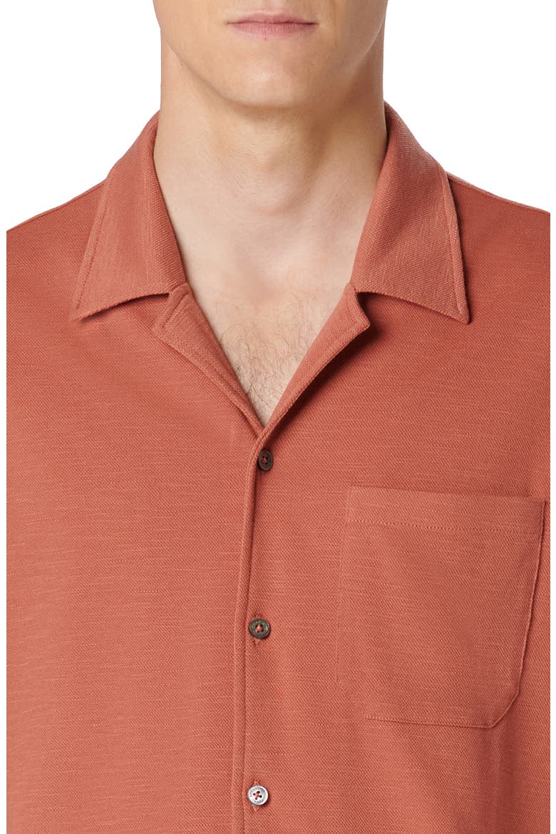 Knit Camp Shirt, Alternate, color, SIENNA