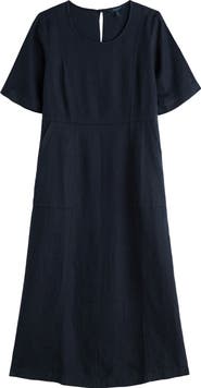 Seasalt Cornwall Grass Wave Linen Midi Dress