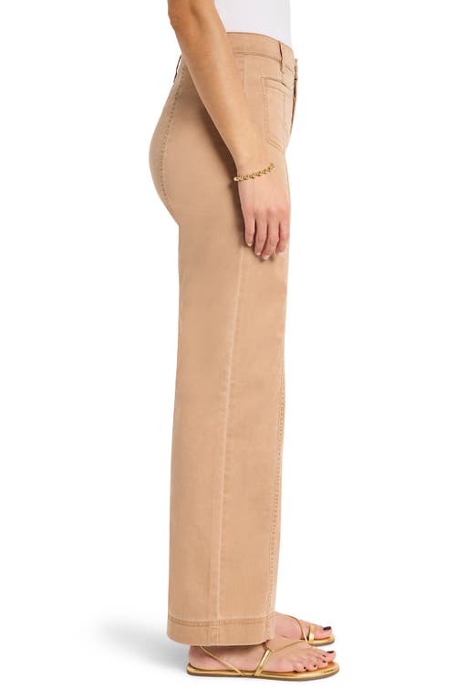 Shop Nic + Zoe Nic+zoe Sateen Wide Leg Pants In Burro