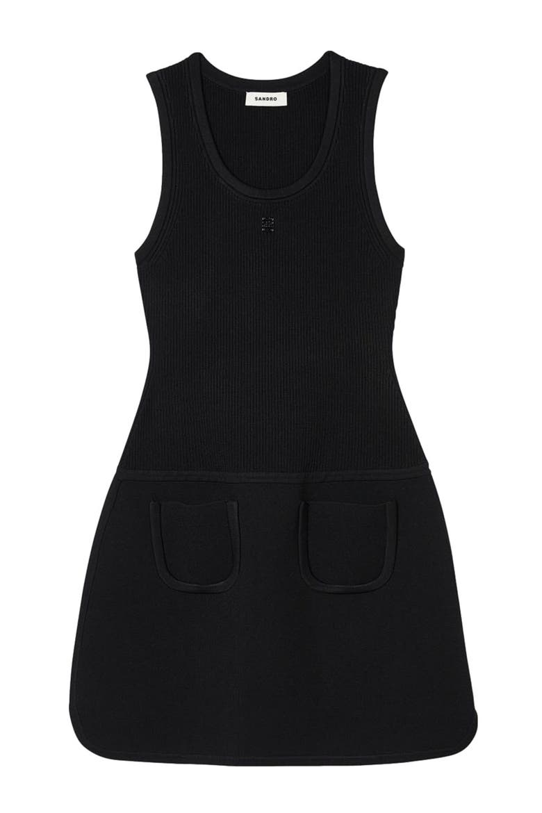 Vest top dress, Alternate, color, Black