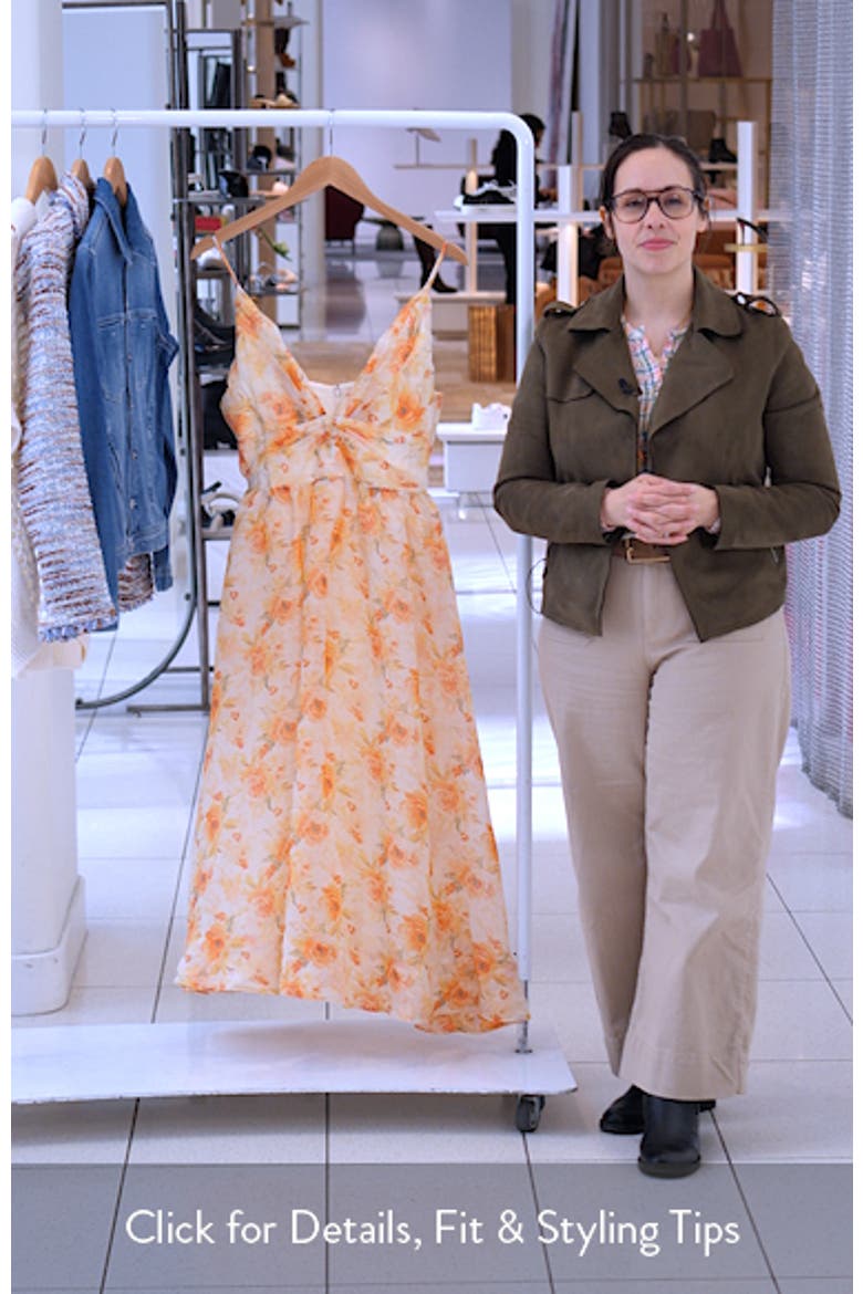 Janna Floral Chiffon Midi Dress video