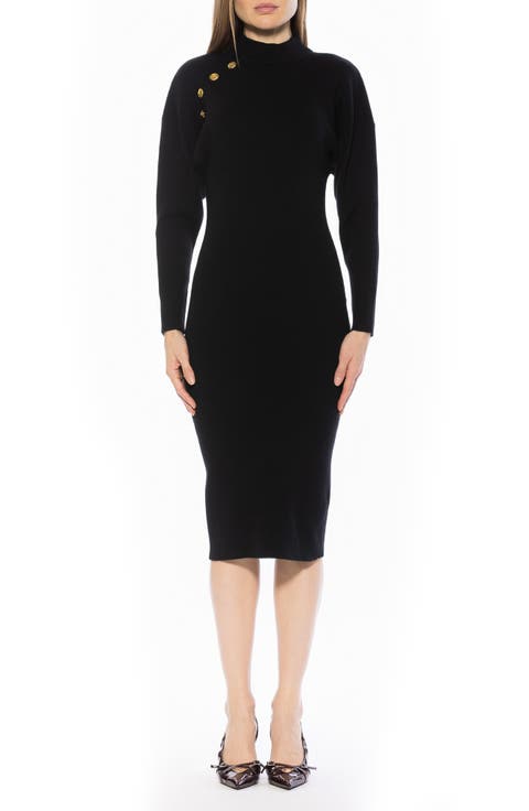 INDIGO MIDI KNIT DRESS
