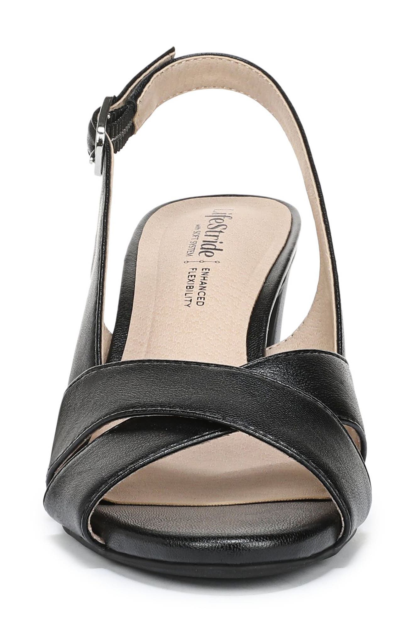 LifeStride Freesia Slingback Sandal, Alternate, color, Black