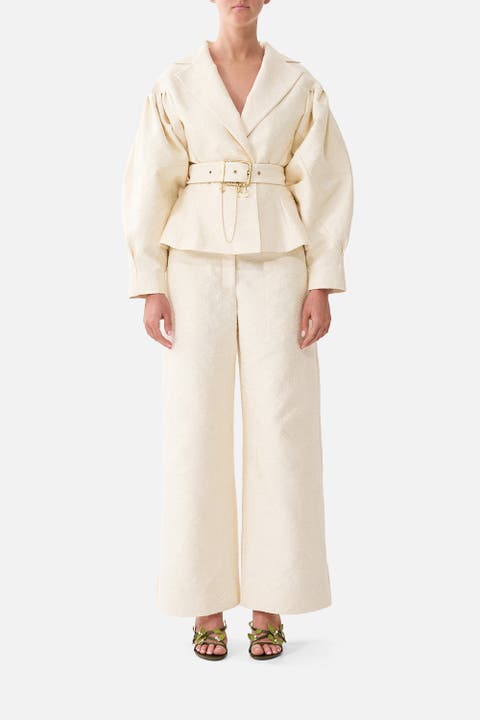 Collared Jacket With Belt