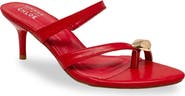 CHASE AND CHLOE Post Toe Kitten Heel Mule Sandal