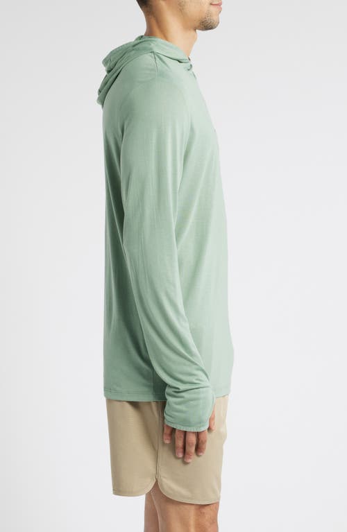 Free Fly Camouflage Lightweight Upf 20+ Hoodie In Palm Green