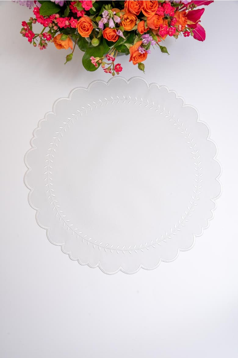 Arrow Placemat, Alternate, color, White