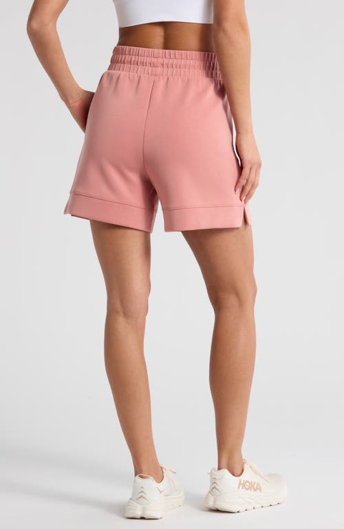 Zella Ultrasoft High Waist Scuba Knit Shorts In Pink