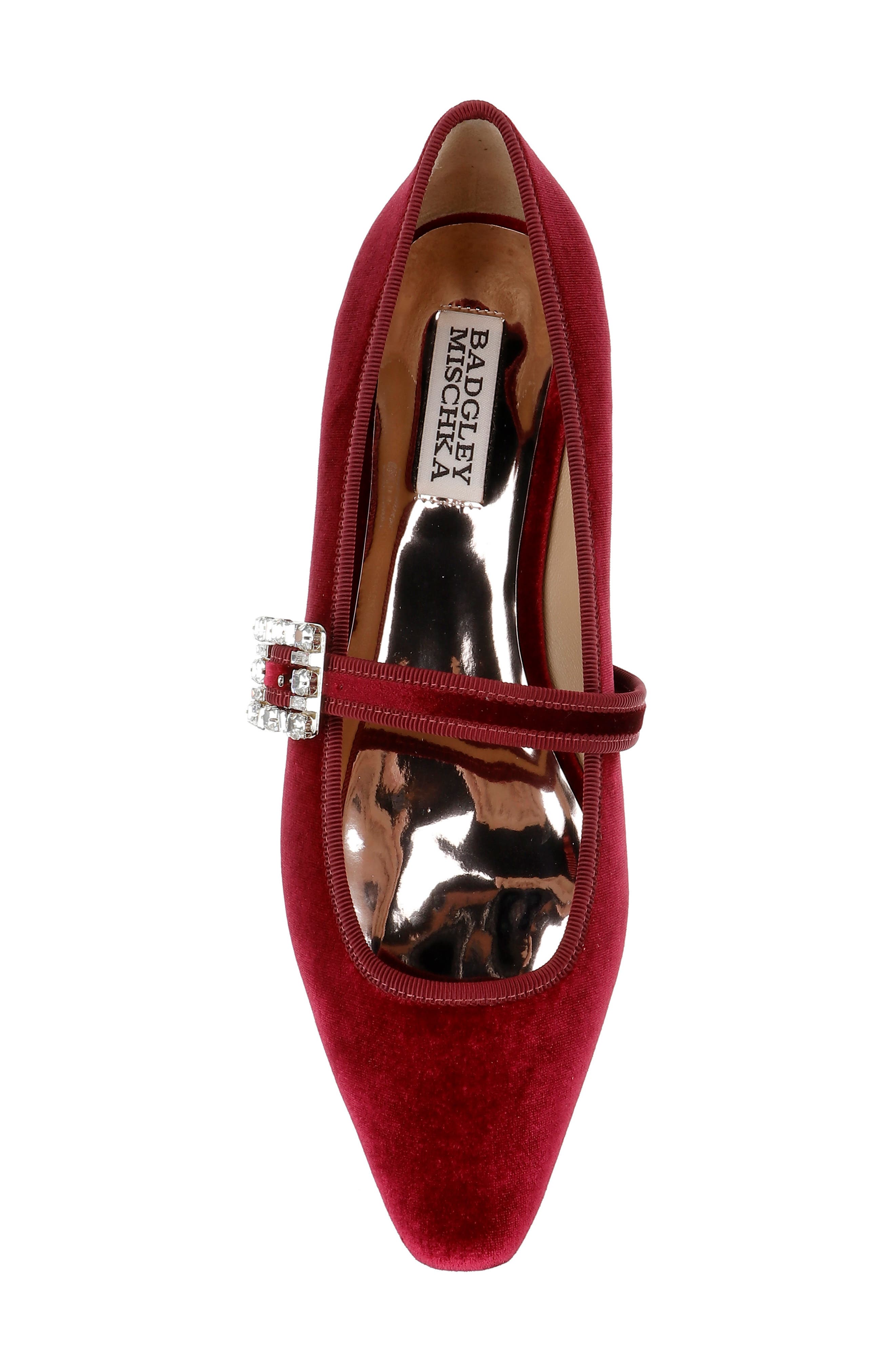 Badgley Mischka Collection Brystol Mary Jane Flat, Alternate, color, Red Velvet