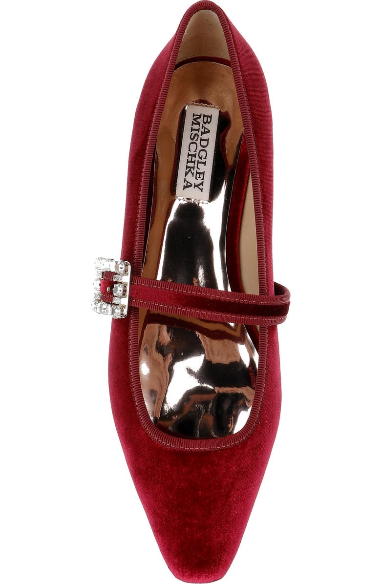 Badgley Mischka Collection Brystol Mary Jane Flat, Alternate, color, Red Velvet