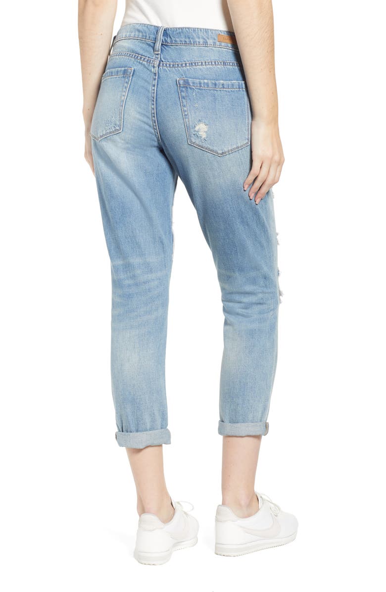 BLANKNYC Rocket Power Ripped Boyfriend Jeans, Alternate, color, 