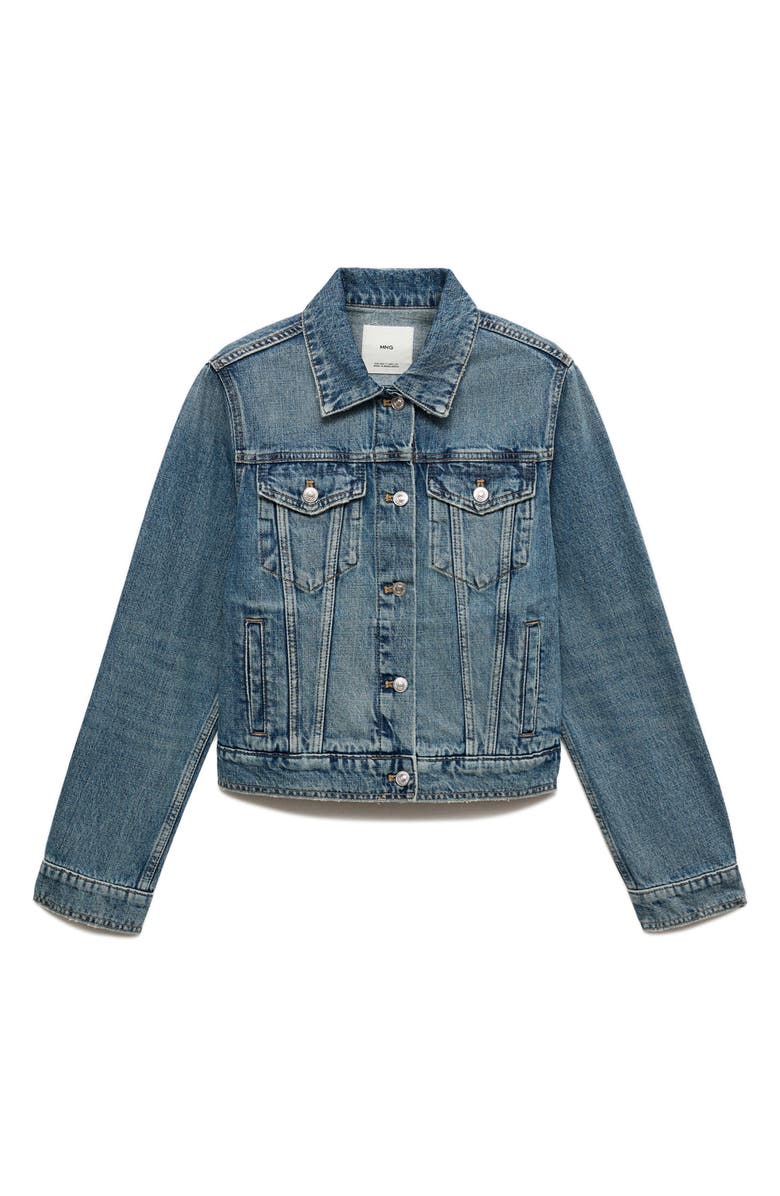 MANGO Denim Trucker Jacket, Alternate, color, 
