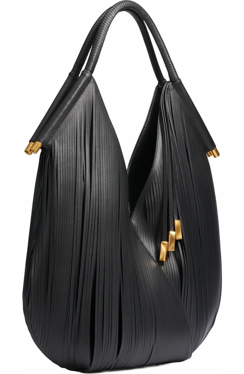 Donna Karan New York Baldwin Lasercut Shoulder, Alternate, color, Black/Gold