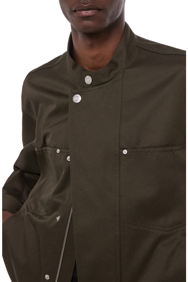 Moto Trucker Chino Jacket, Alternate, color, DARK MOSS