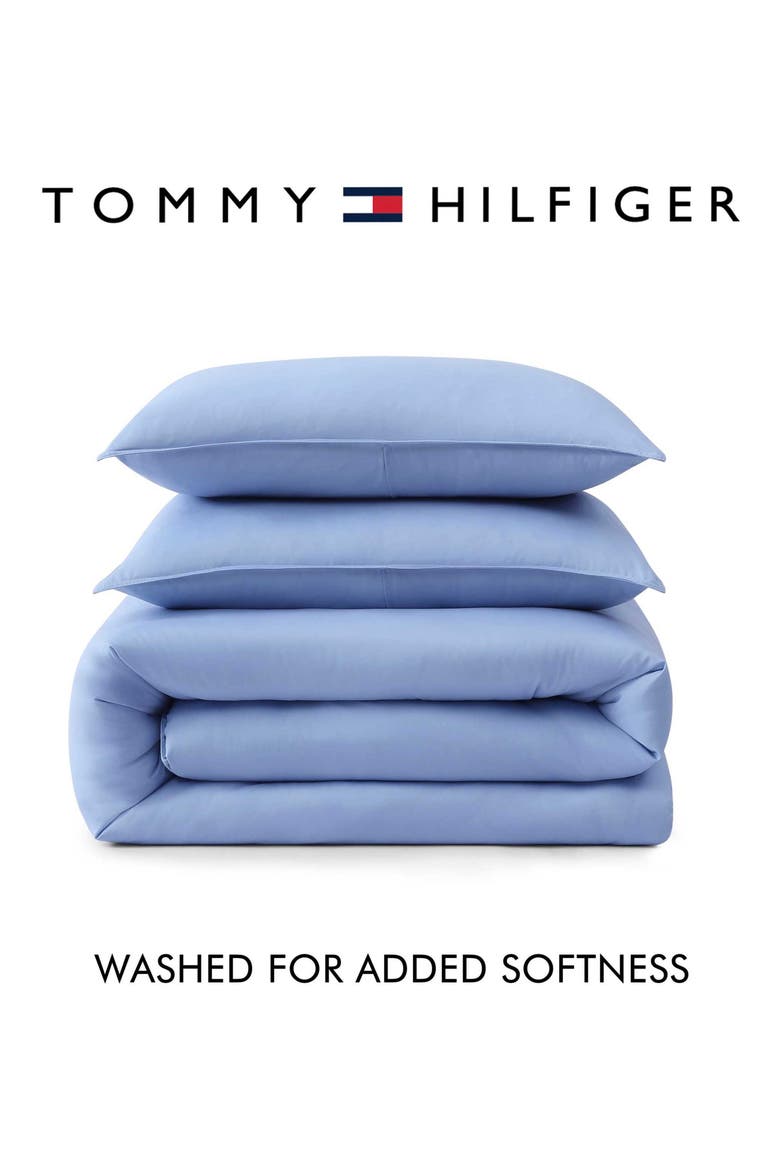 Core Solid Comforter & Shams Set, Alternate, color, TIDAL BLUE/ WHITE