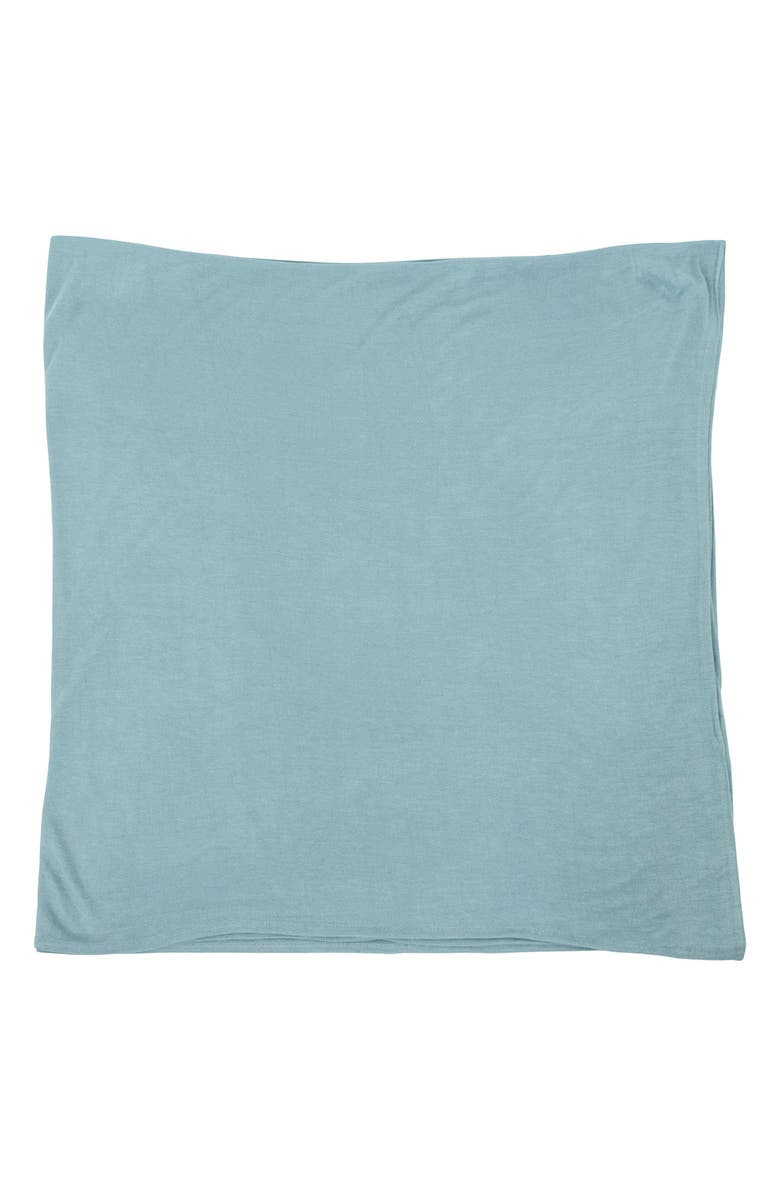 little unicorn Stretch Knit Hat & Swaddle Set, Alternate, color, Blue