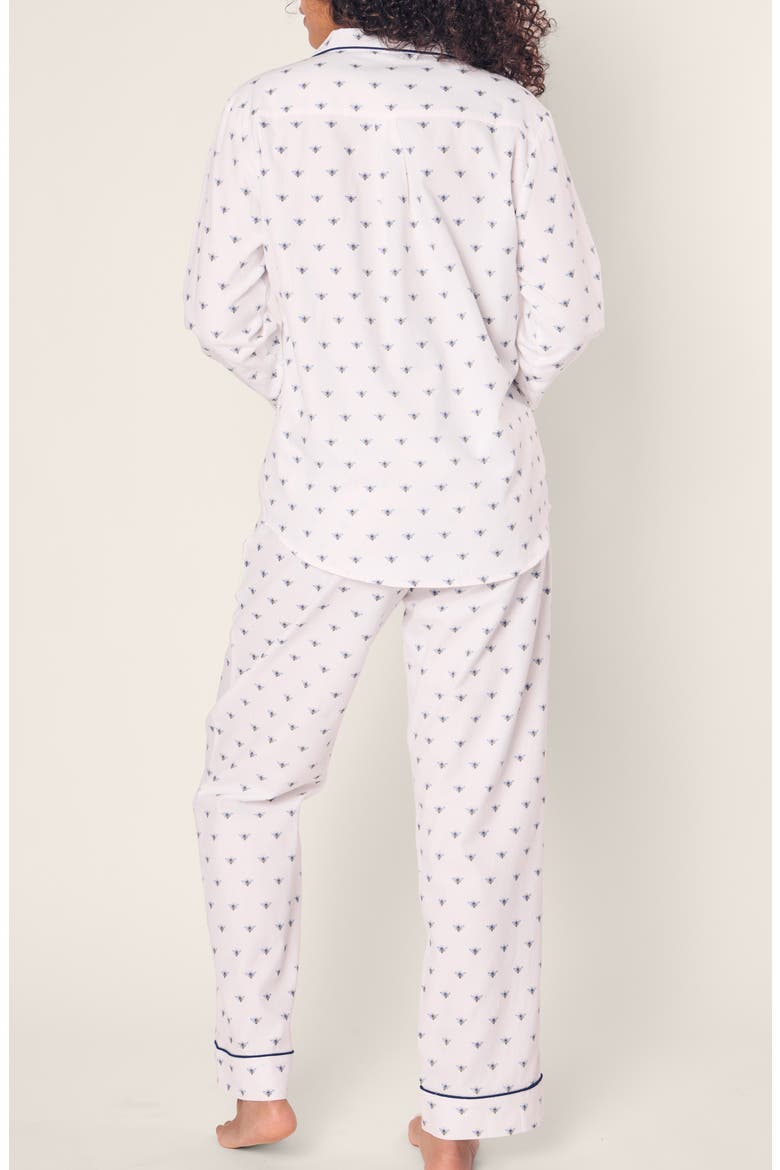 Buzzin' Cotton Twill Pajamas, Alternate, color, WHITE