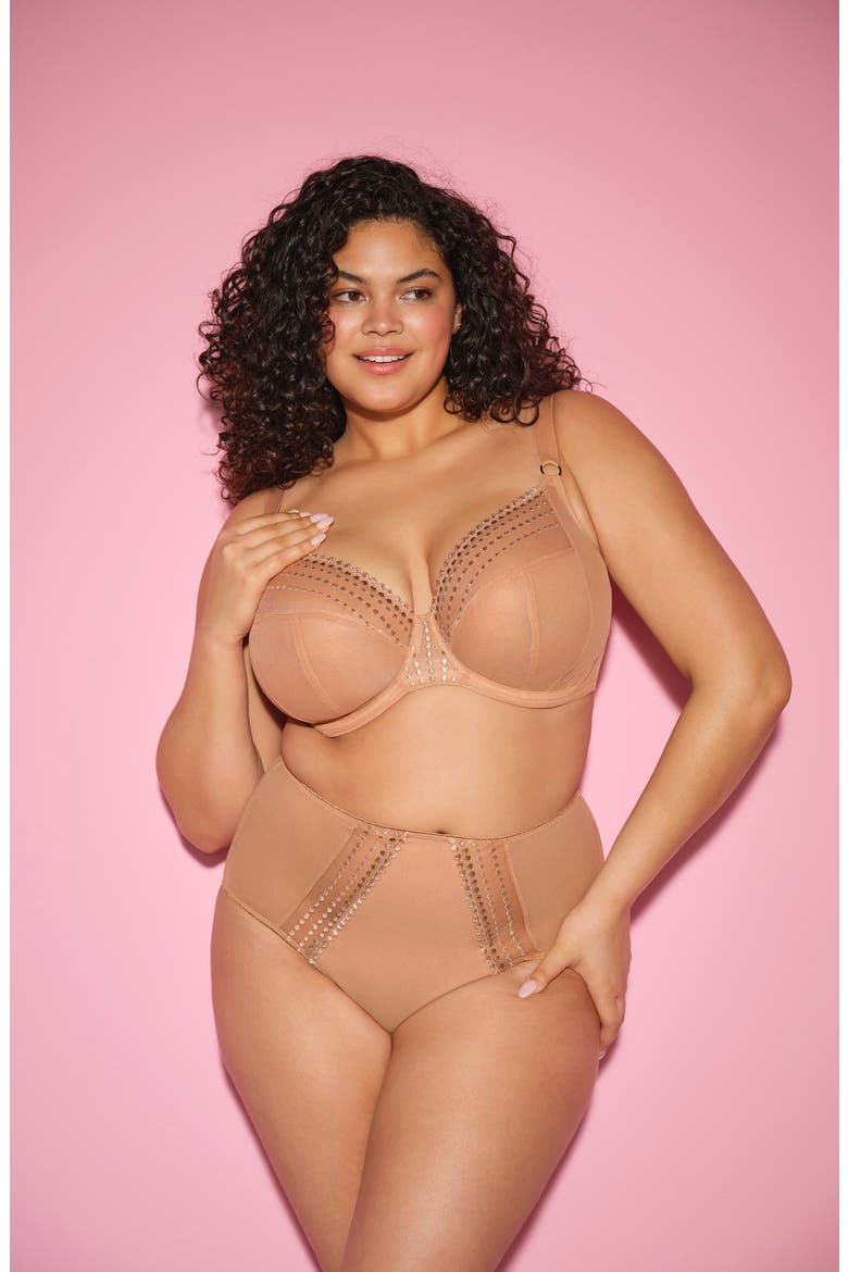 Matilda Full Figure Underwire Plunge Bra, Alternate, color, PRALIN