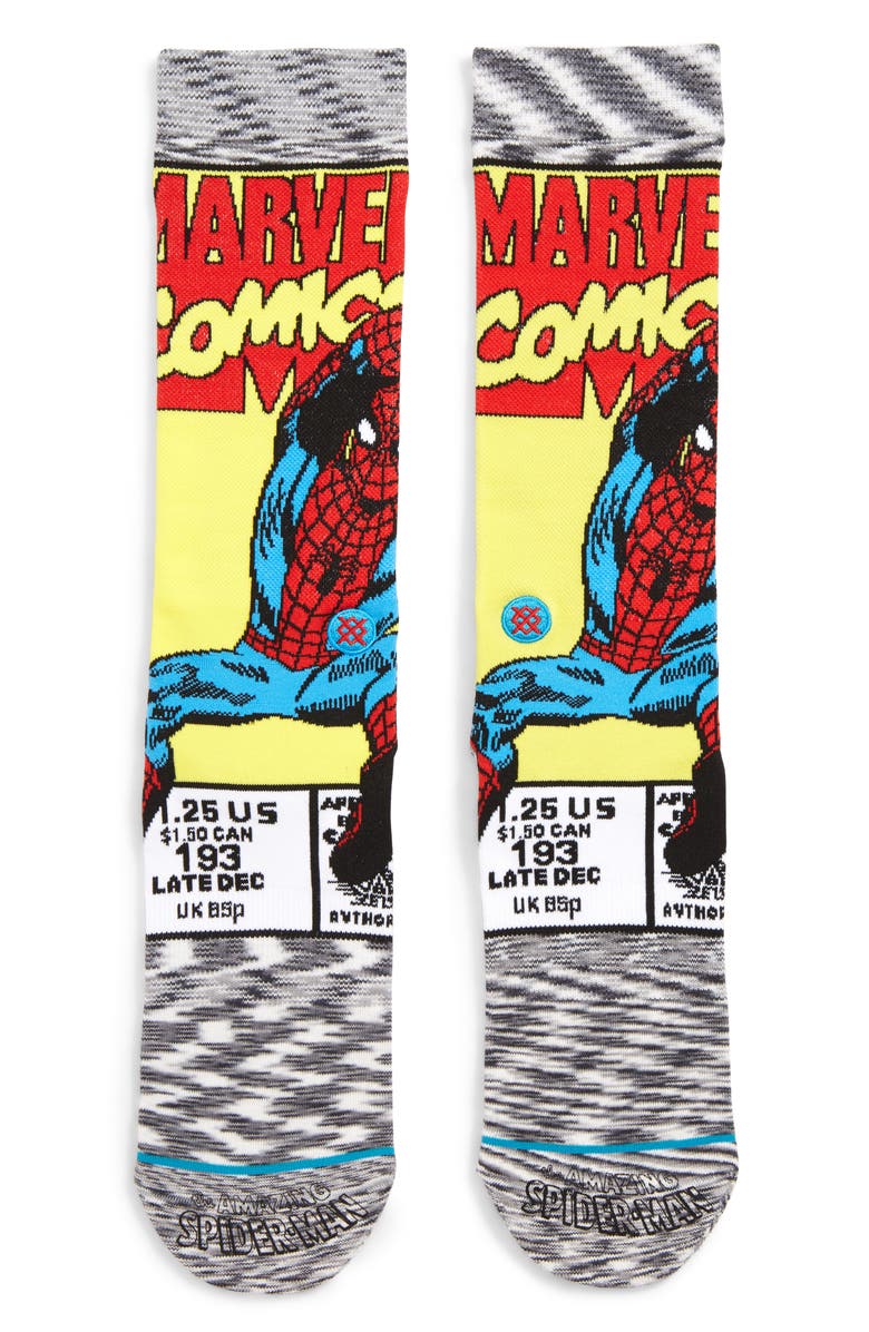 Stance Spider-Man Socks, Main, color, 