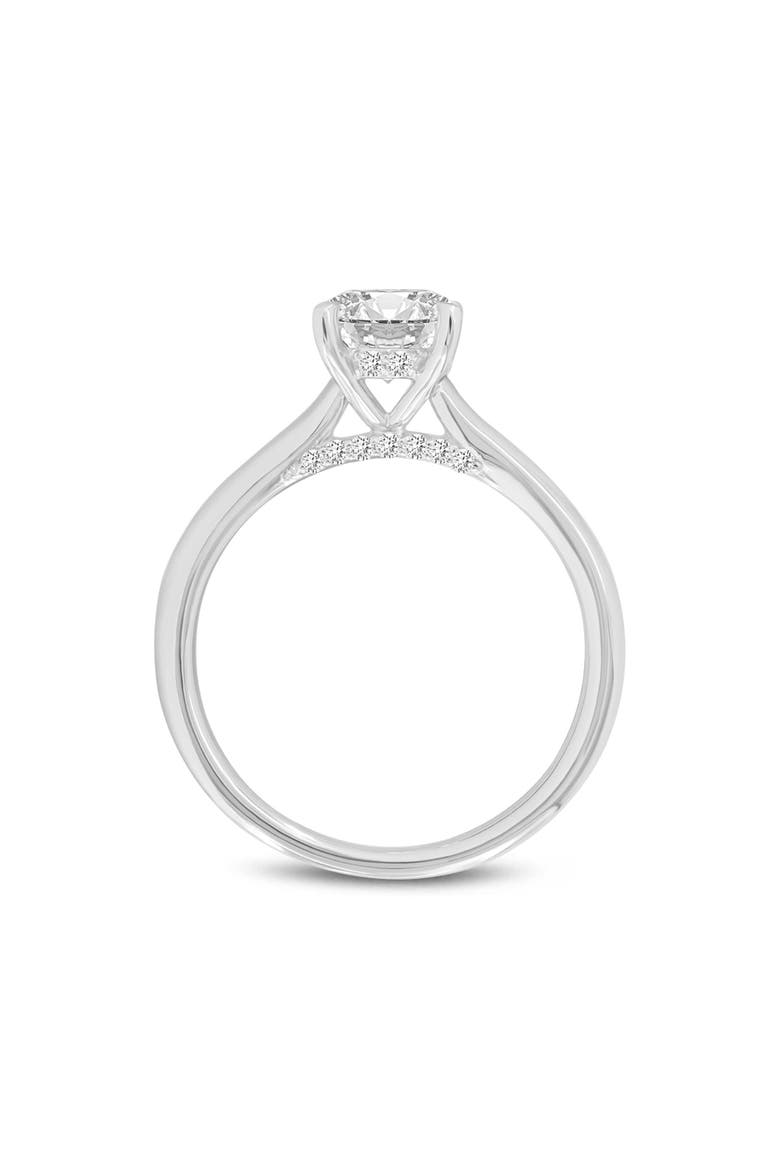 Keira 14K White Gold Round Cut Lab Grown Diamond Hidden Halo Engagement Ring - 1.15 Ct, Alternate, color, 14K White Gold