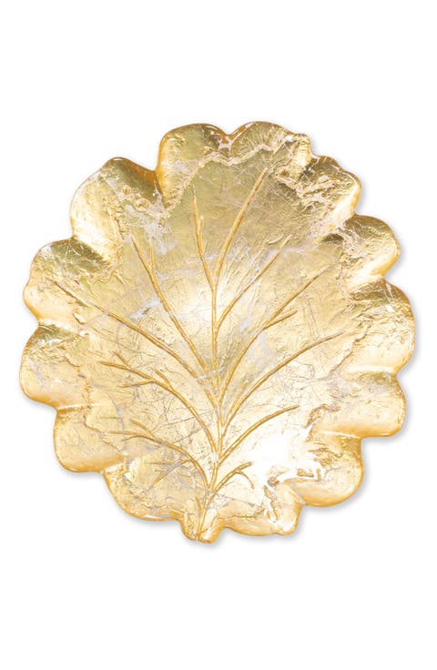Moon Glass Leaf Platter