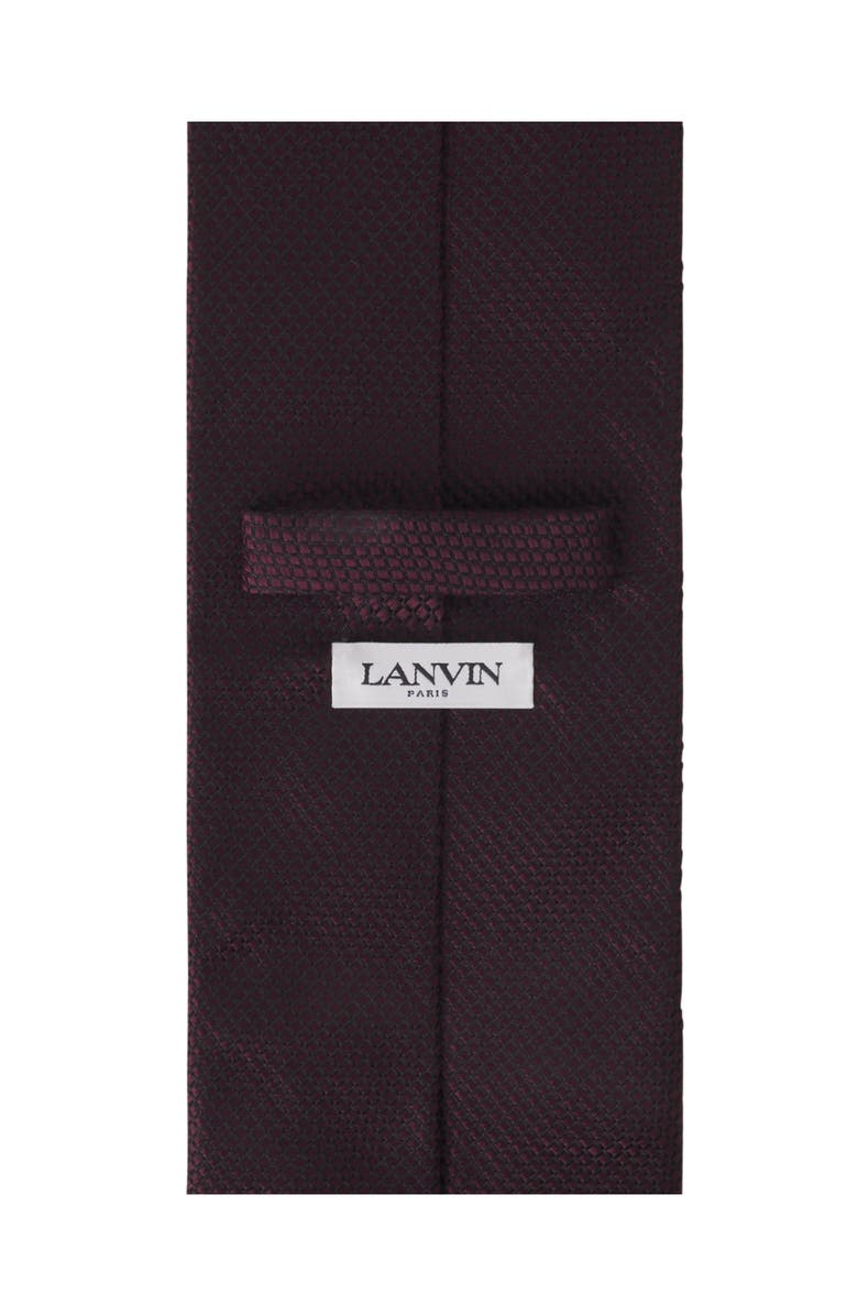 Lanvin Plain Silk Pique Tie, Alternate, color, Bacchus